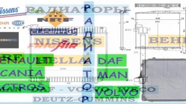 Радиаторы, интеркулеры, соты, сердцевины для грузовых автомобилей смотреть онлайн