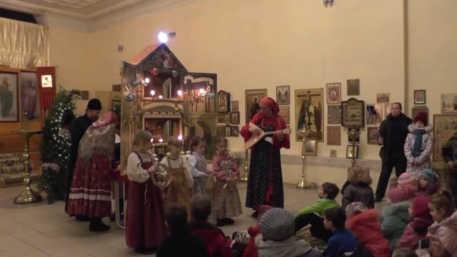 Детские колядки на празднике Рождества в Богоявленском храме смотреть онлайн