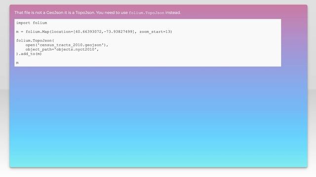 GeoJSON data not displaying in Python folium map смотреть онлайн