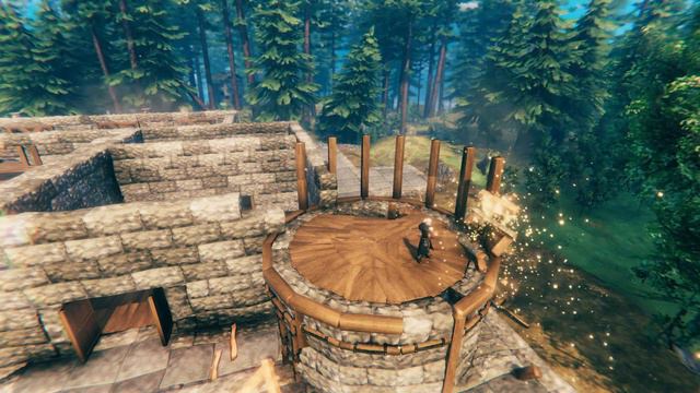 Valheim - Town Build with underground Crypts - Tour and Mansion Speed build смотреть онлайн