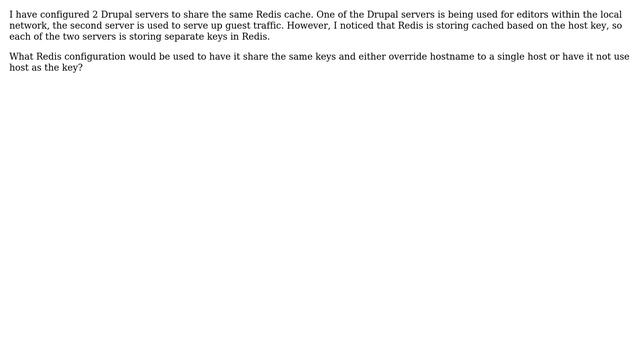 Drupal: How to share Redis cache across Drupal servers? смотреть онлайн