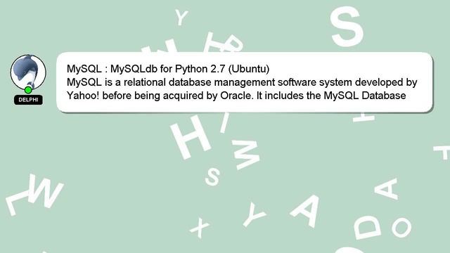 MySQL : MySQLdb for Python 2.7 (Ubuntu) смотреть онлайн
