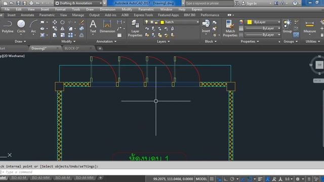 คำสั่งพื้นฐานใน AutoCAD 9 ( รับสอนAutoCAD) смотреть онлайн