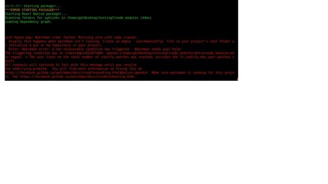 react-native watchman error, after npm start on Ubuntu 17.10. (3 Solutions!!) смотреть онлайн