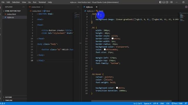 How to create button on html | visual studio code | button style | смотреть онлайн