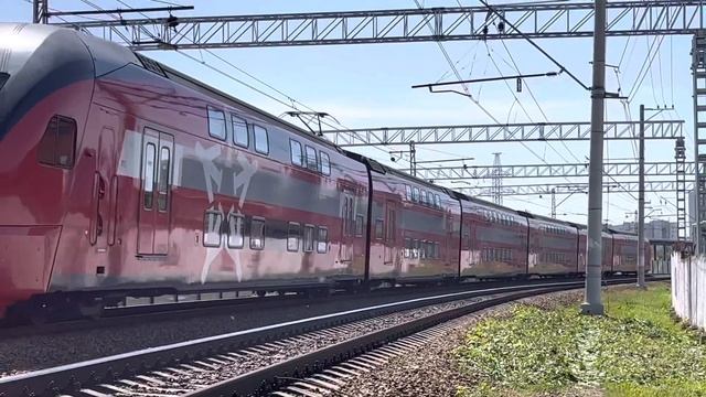 «Медленный как черепаха» Электропоезд ЭШ2-025 «Аэроэкспресс» в аэропорт Шереметьево смотреть онлайн