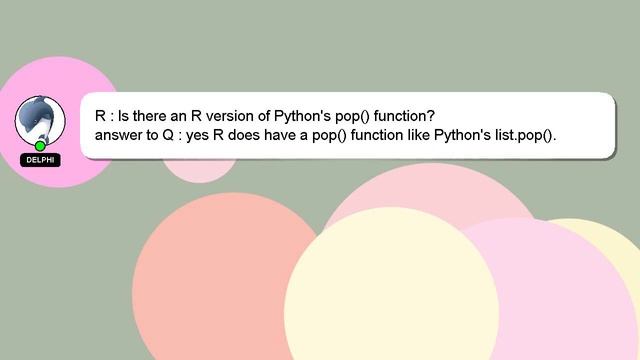 R : Is there an R version of Python's pop() function? смотреть онлайн