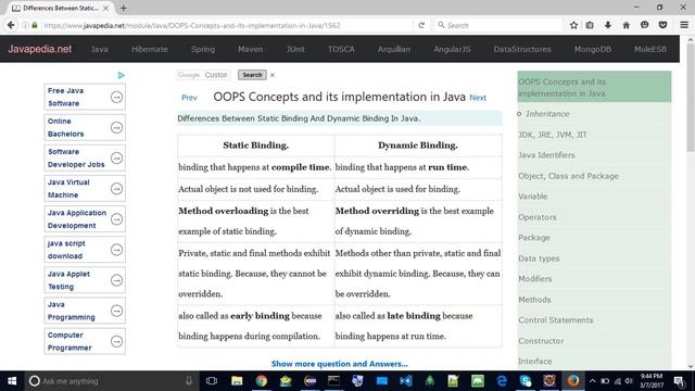 Differences Between Static Binding And Dynamic Binding In Java.
| javapedia.net смотреть онлайн