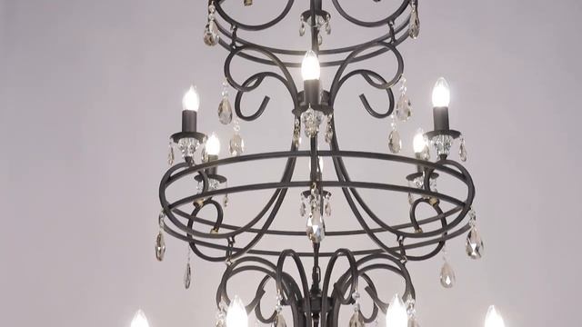 Люстра RCR111/18 "Зоя", 18xE14 макс. 60Вт. D90xH170 Люстра "Второй Свет" для вытянутых помещений смотреть онлайн