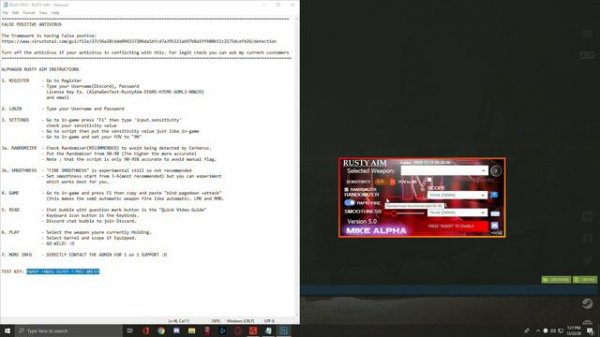 RUST SCRIPT UNDETECTED - RUSTY AIM ( TUTORIAL )