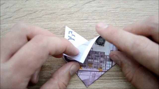 How to make a MONEY HEART | ORIGAMI out of EURO BILLS Tutorial DIY смотреть онлайн