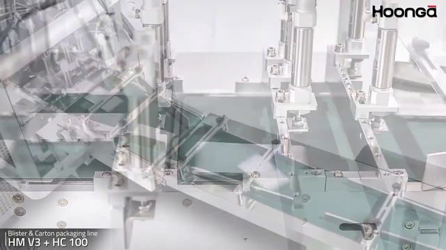 Упаковочная линия Hoong A: блистерпак HM V3 с картонажной машиной HC 100 смотреть онлайн
