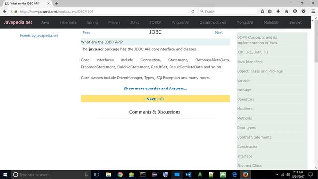 What are the JDBC API?
| javapedia.net смотреть онлайн