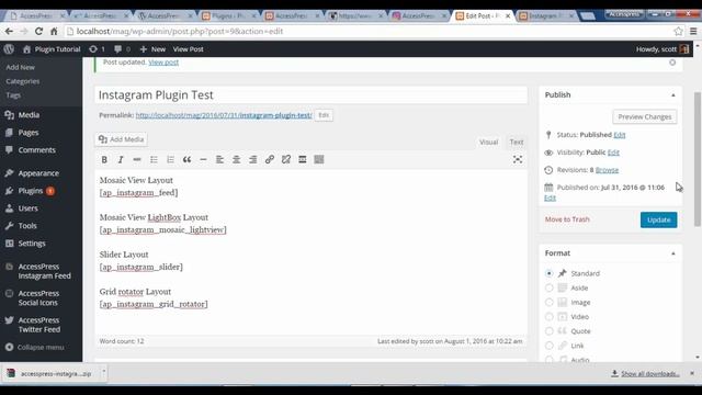 Free WordPress Plugin AccessPress Instagram Feed - Plugin Configuration | WordPress Tutorial смотреть онлайн