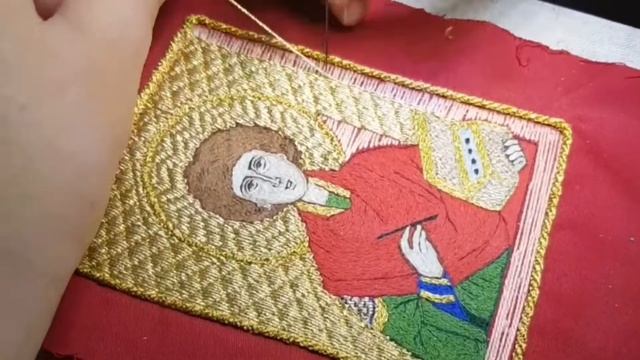 Как вышивать маленькую икону. How to embroider a small icon смотреть онлайн