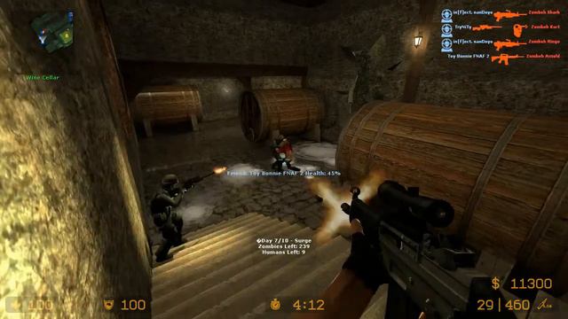 Counter Strike Source - Zombie mod Zombie Boss fight - Multiplayer Gameplay on chateau map смотреть онлайн
