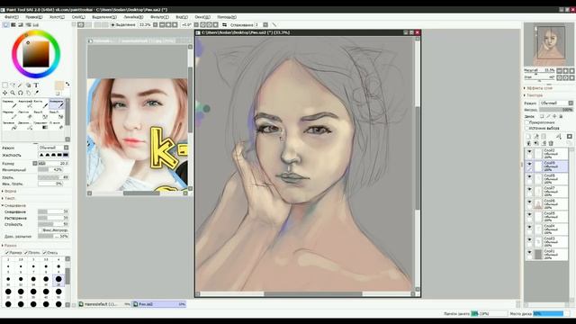 Рисую Рину из Geexyちゃん. Часть 1. смотреть онлайн