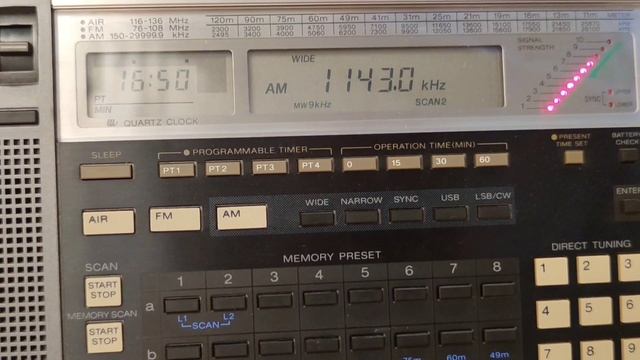 1143 кгц. Радио России. Тестовое вещание.