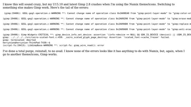 Ubuntu: Gimp Numix incompatibility? смотреть онлайн