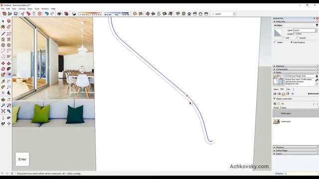 Моделирование подвесного светильника (Урок из курса "Sketchup базовый") смотреть онлайн