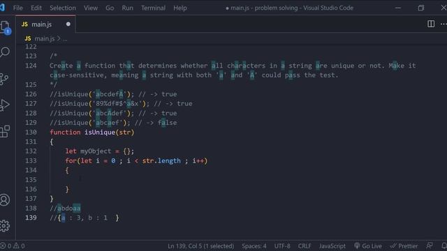 Problem Solving With JavaScript - string is Uniuqe смотреть онлайн