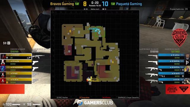 PAQUETÁ VS BRAVOS - VERTIGO (MAPA 2) (PTBR) - GAMERS CLUB SÉRIE A JULHO - MD3 - GRANDE FINAL смотреть онлайн