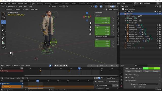 9. Creating the 45 degree walk cycles part 2 смотреть онлайн