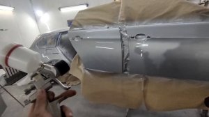 Большая покраска миникраскопультом sata 4400 hvlp 0.8. sata валит.