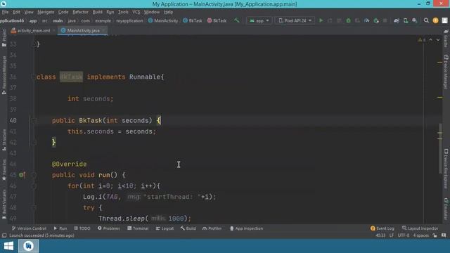 022 - Starting and Stopping Background Threads in Android Studio the easy way - complete simple app смотреть онлайн