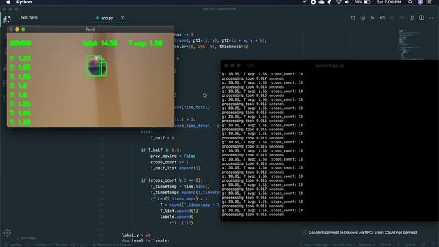 Python x OpenCV x math pendulum = gravitational acceleration смотреть онлайн