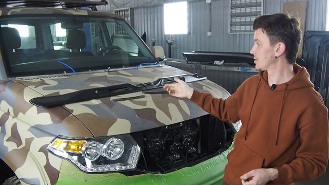 Воздухозаборник УАЗ Патриот. Усиленный штатный бампер. смотреть онлайн