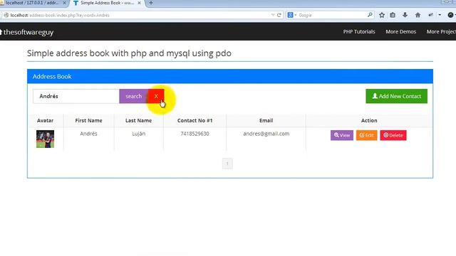 Simple address book with php and mysql using pdo смотреть онлайн