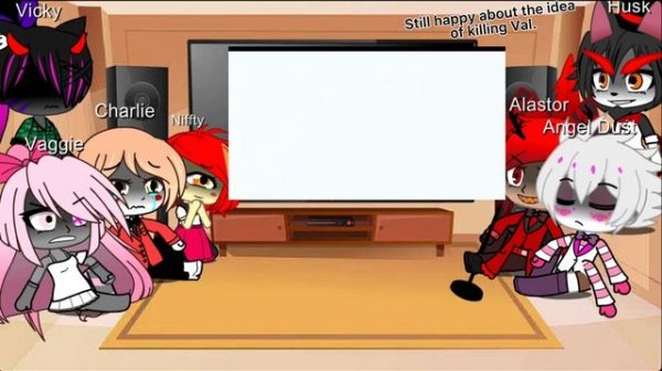 Hazbin Hotel + OC reacts to Addict (My Au).