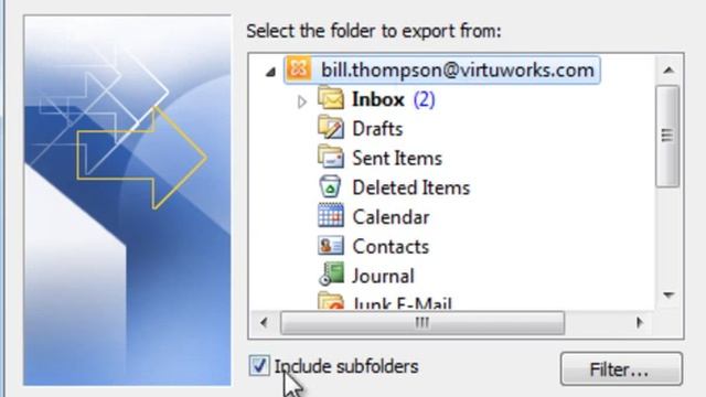Export Emails to PST file in outlook 2010 смотреть онлайн