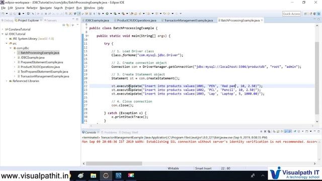 JDBC Batch Processing смотреть онлайн