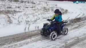 Зимний дрифт на детском квадроцикле X 16 | покатушки на квадроцикле зимой | детский квадроцикл