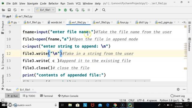 Exercise Programs on Files in Python смотреть онлайн