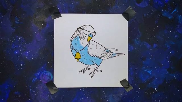 Попугай ? (рисунок маркерами) смотреть онлайн