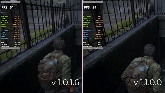 The Last Of Us Part 1 : Patch 1.1.0.0 vs 1.0.1.6 | RTX 3060 смотреть онлайн