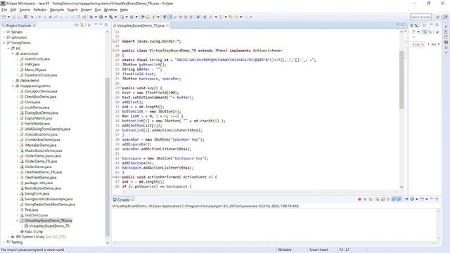 Live Demonstration of Virtual Keyboard using Java Swing GUI API | Practice Project | @TechRanch смотреть онлайн