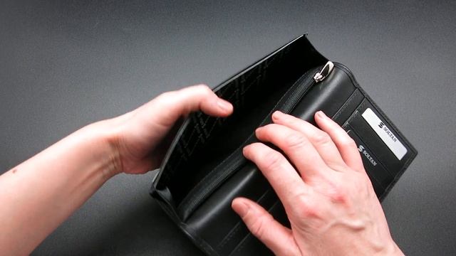 Идеи подарков для мужчин. Мужское портмоне SOLTAN 251 01. Кожаное портмоне на полную купюру.