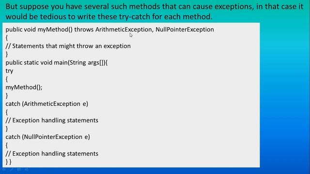 Throws clause in JAVA,#87 смотреть онлайн