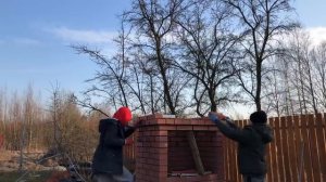 Мангал с вытяжкой из кирпича своими руками
