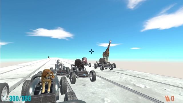 Animal Kart Race. Flat Long Straight Course! | Animal Revolt Battle Simulator