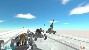 Animal Kart Race. Flat long straight course! | Animal Revolt Battle Simulator