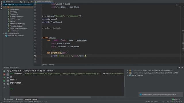 Python classes and objects with example and notes | Techie Programmer смотреть онлайн