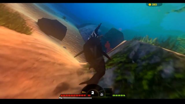 Игра Feed and Grow Fish. игра за тигровую акулу. Океан. смотреть онлайн