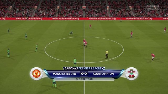 FIFA 16 (Xbox One) Southampton vs Manchester United Gameplay смотреть онлайн