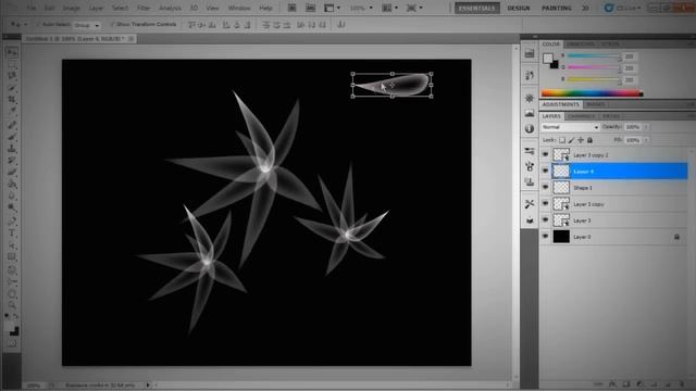 Adobe photoshop Cs5 ( glowing flowers ) HD смотреть онлайн