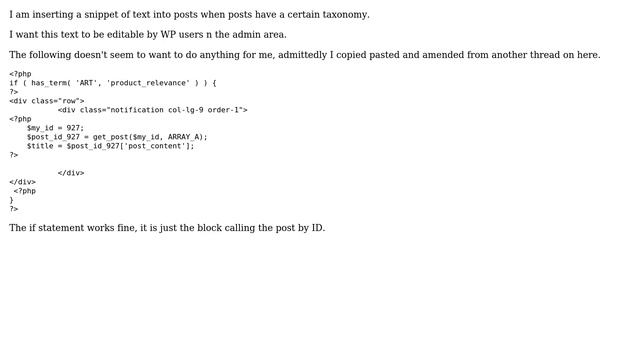 Wordpress: Inserting post content into pages when using custom taxonomies смотреть онлайн